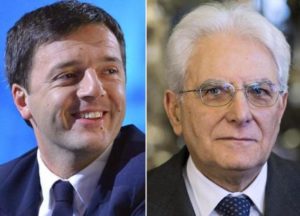 Matteo Renzi e Sergio Mattarella